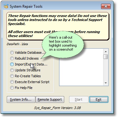 Sample Screenshot & Callout created in less than a minute.